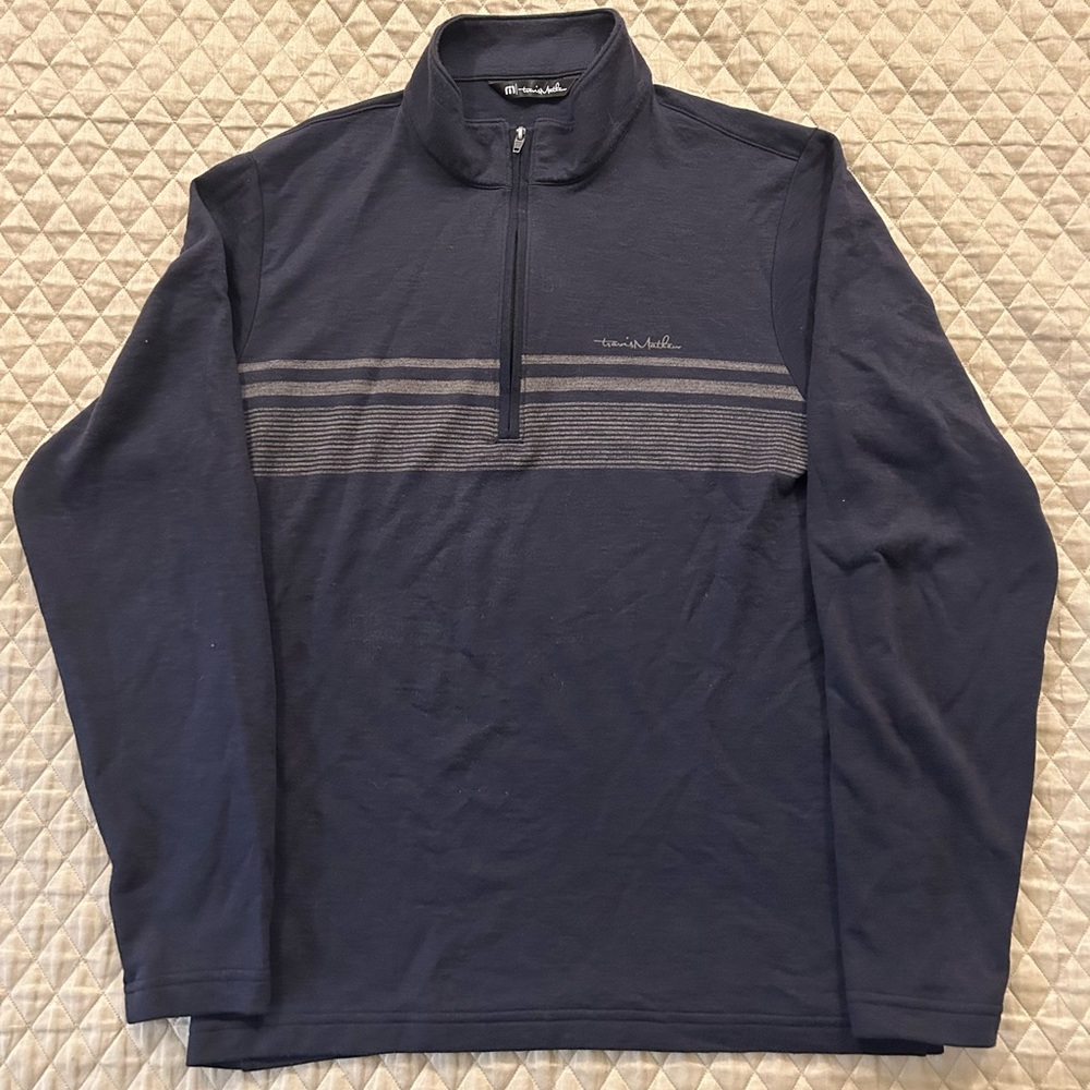 Travis Matthew Men’s Black Quarter-Zip Pullover Medium